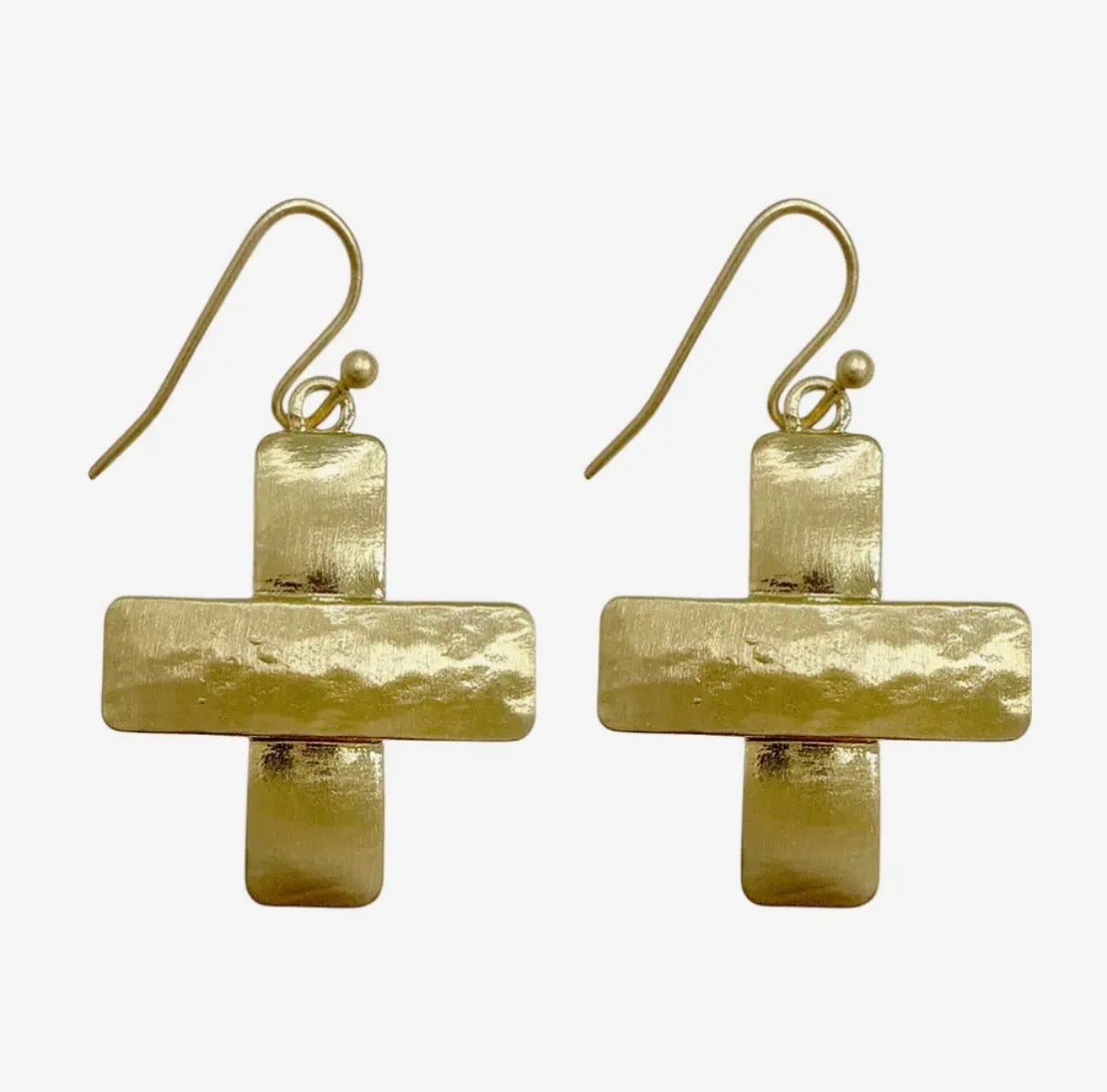 Modern Grace Cross Earrings