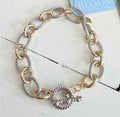 Mixed Metal Toggle Bracelet