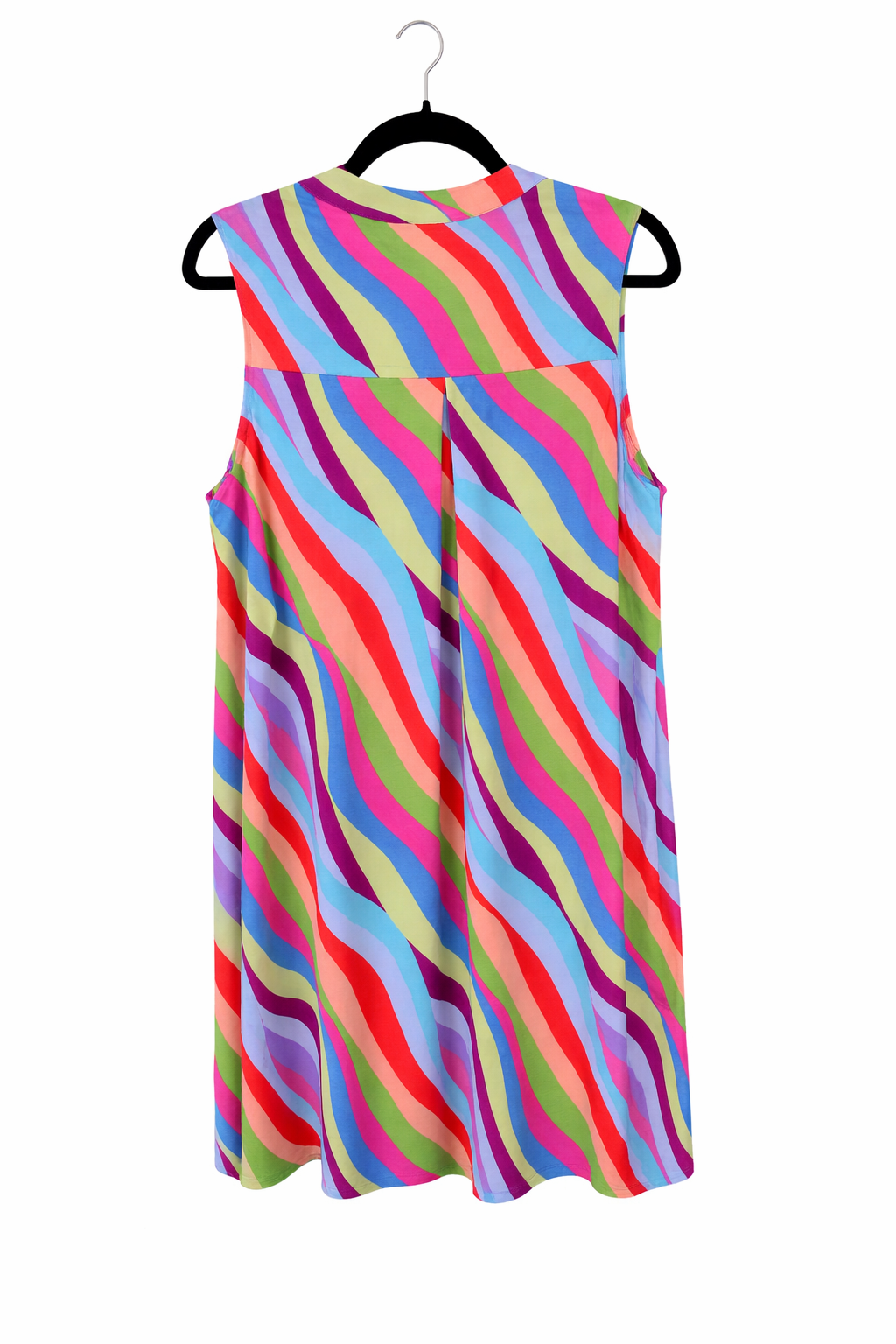 Plus Vibrant Wave Print Easy Dress