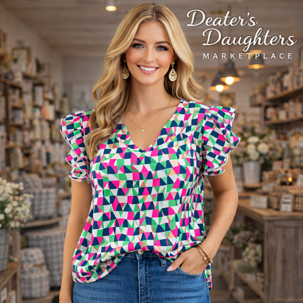 Milk & Honey Geometric Blouse