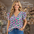 Milk & Honey Geometric Blouse