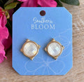Belle Stud Earrings Cream