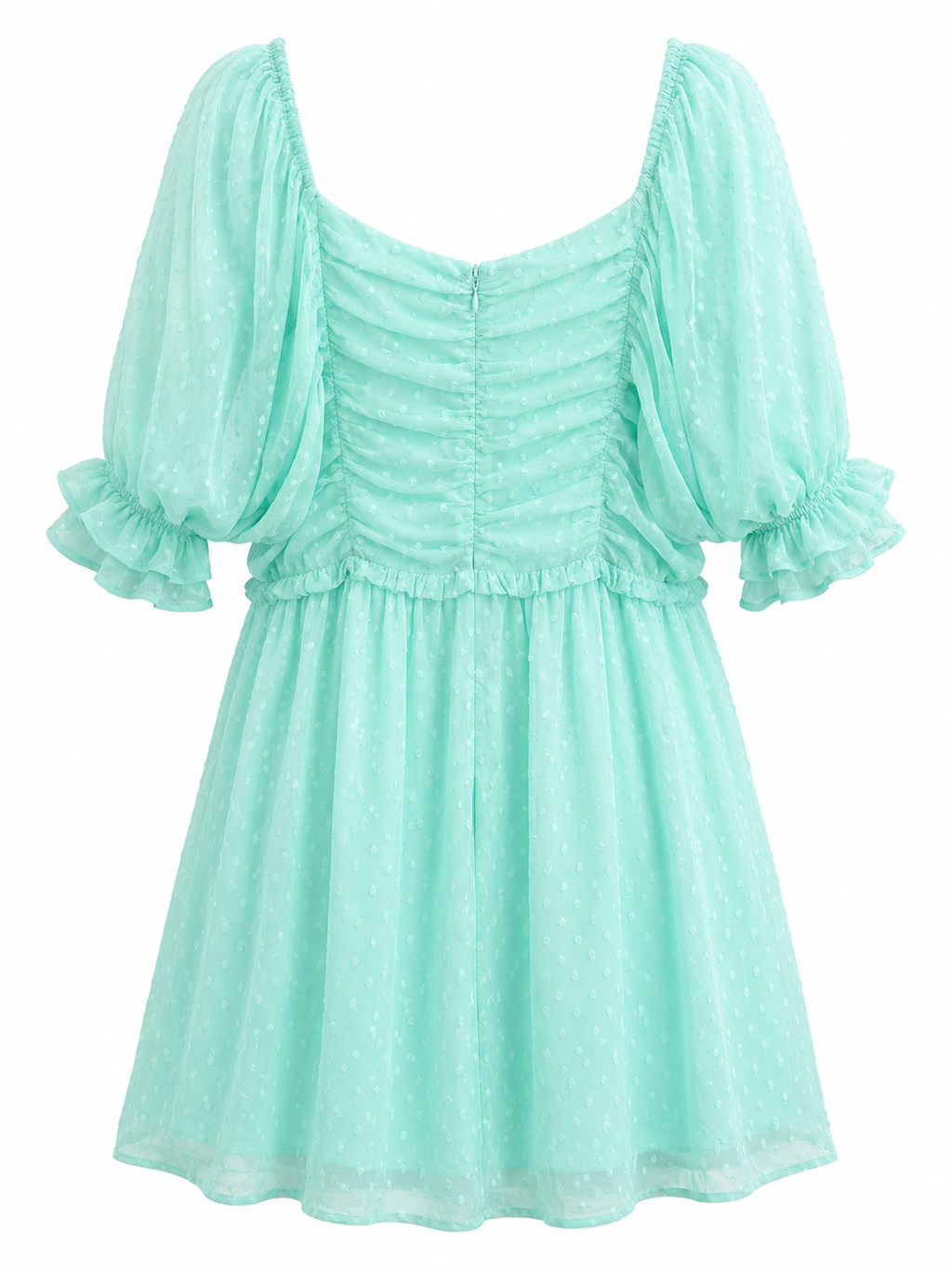 Andree by Unit Curvy Mint Swiss Dot Ruched Dress 💚