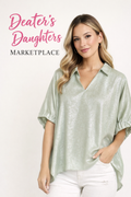 Jodifl Soft Sage Shimmer Blouse