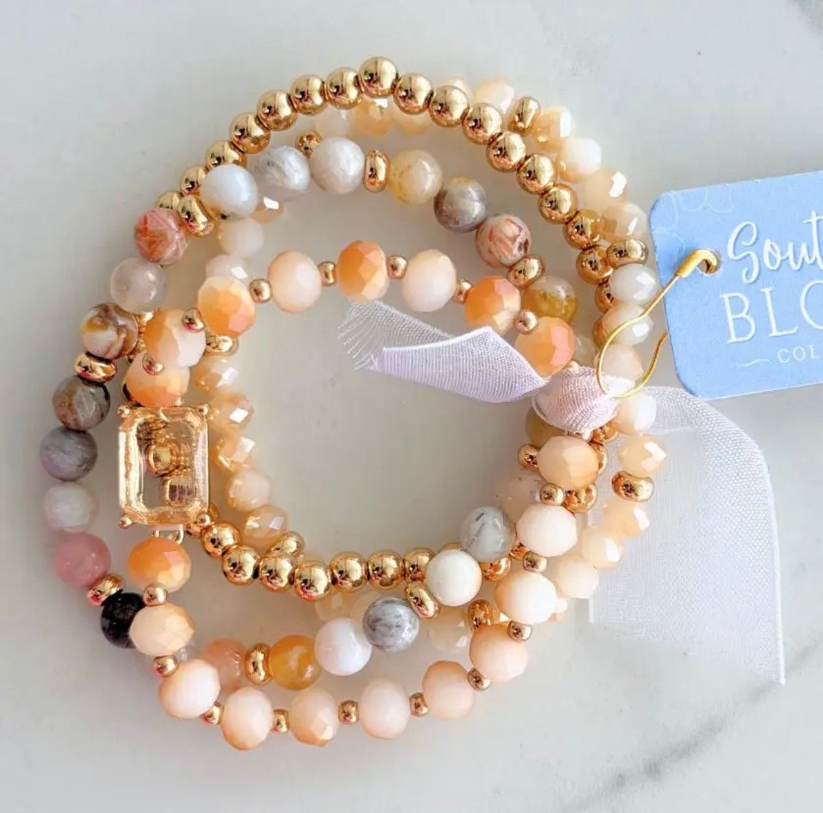 Apricot Glow Bracelet Stack