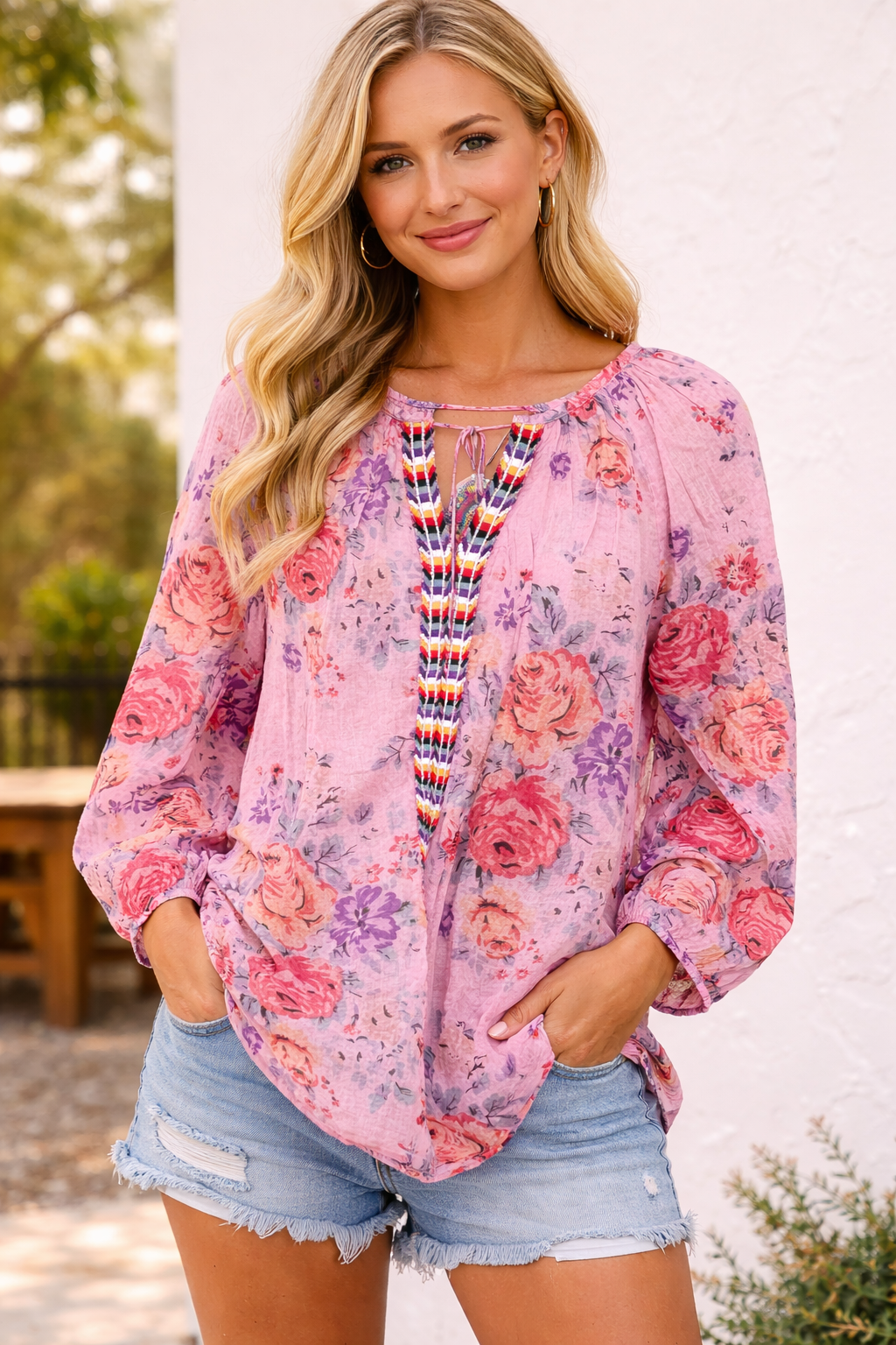 Magazine Boho Soft Floral Blouse