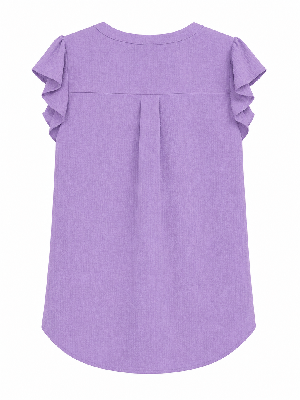 Lavender Ruffle Sleeve Blouse