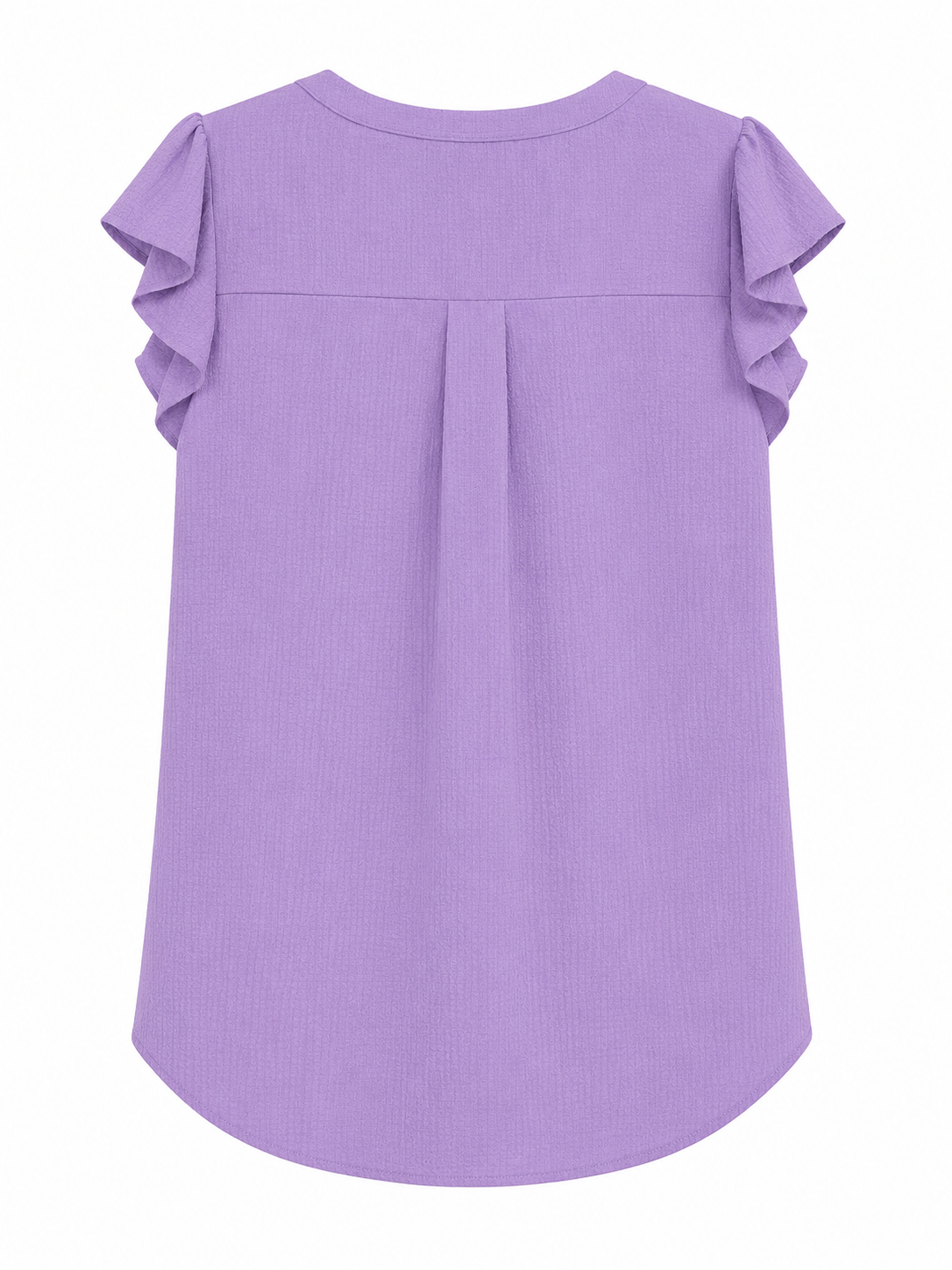 Lavender Ruffle Sleeve Blouse