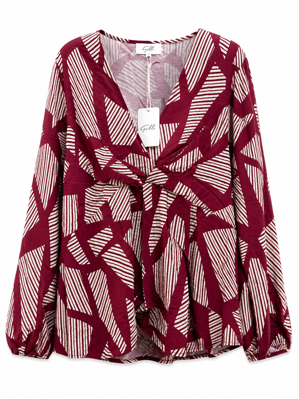 Crimson Confidence Peplum Blouse