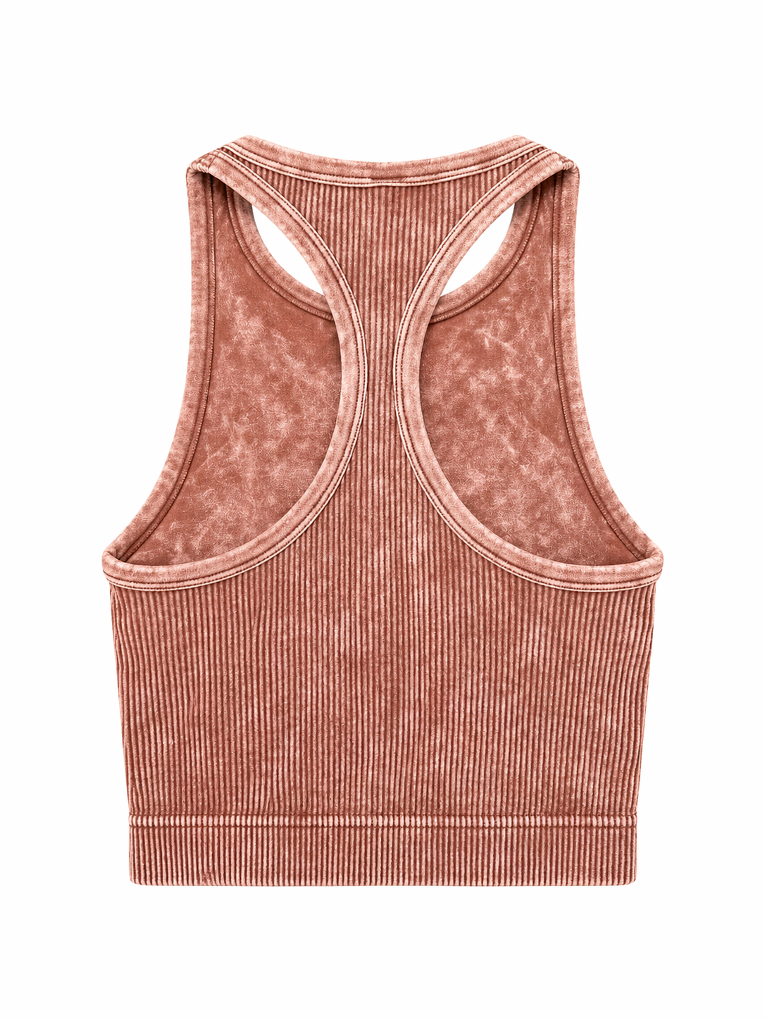 ZENANA Mineral Washed Ribbed Racerback Brami
