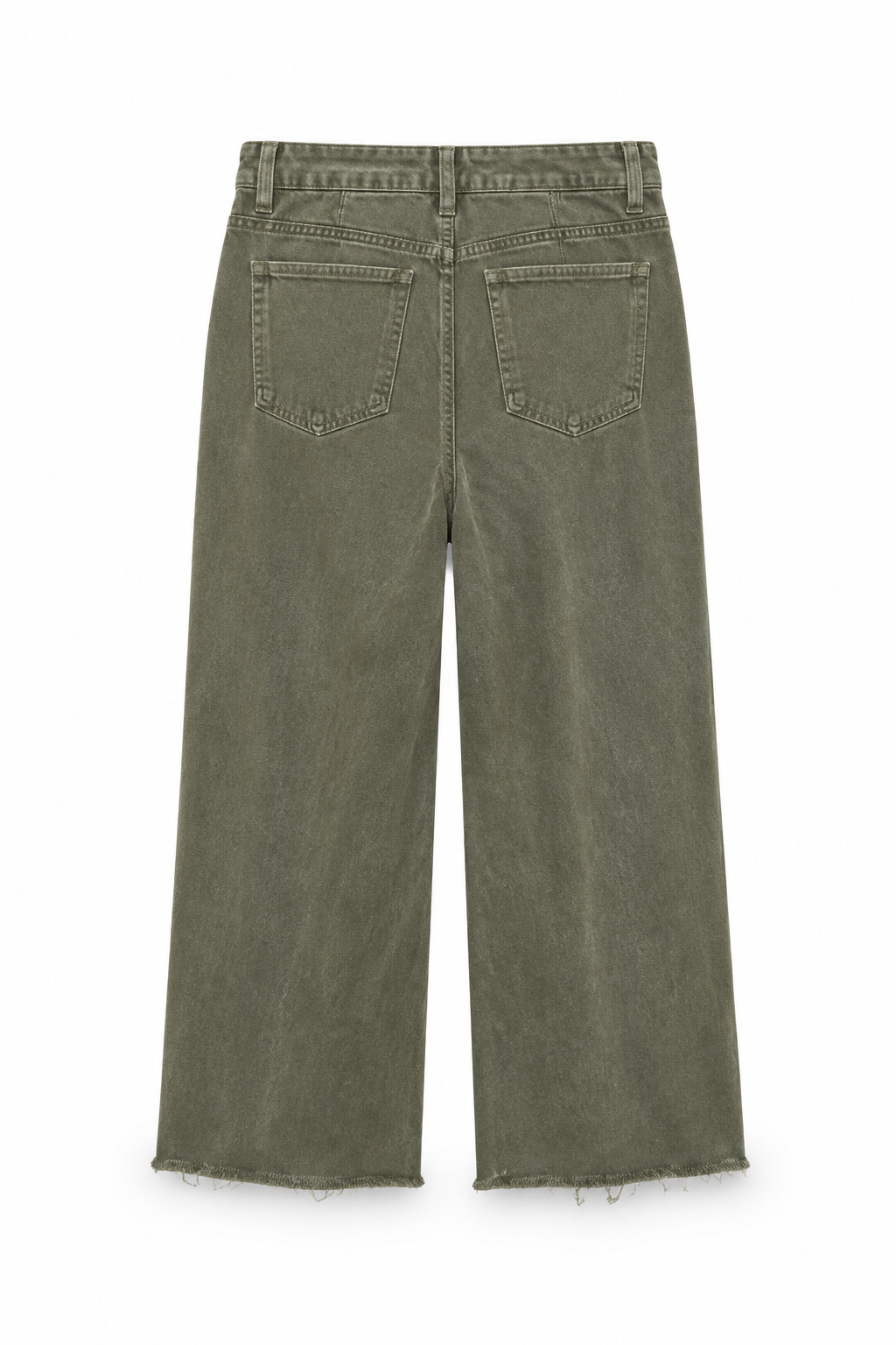 The Olive You Forever High-Rise Wide-Leg Jeans