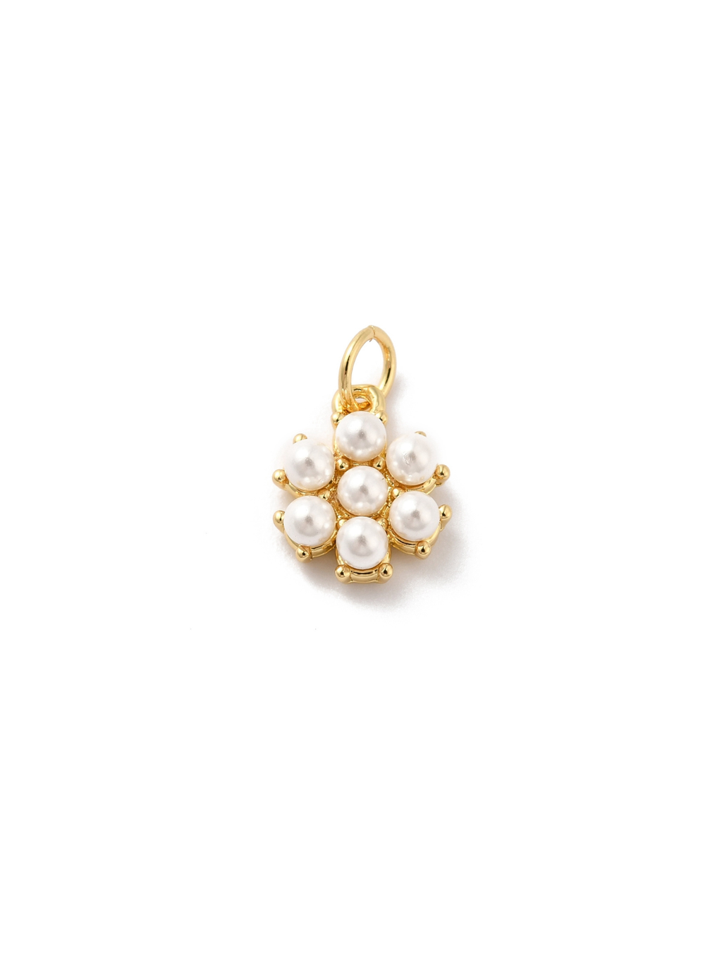 Gold Pearl Flower Charm