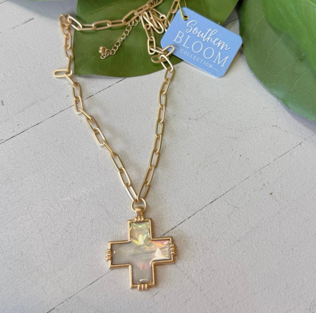 Ivory Light Cross Necklace
