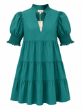 Teal Grace Tiered Dress