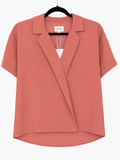 French Rose Wrap Blouse