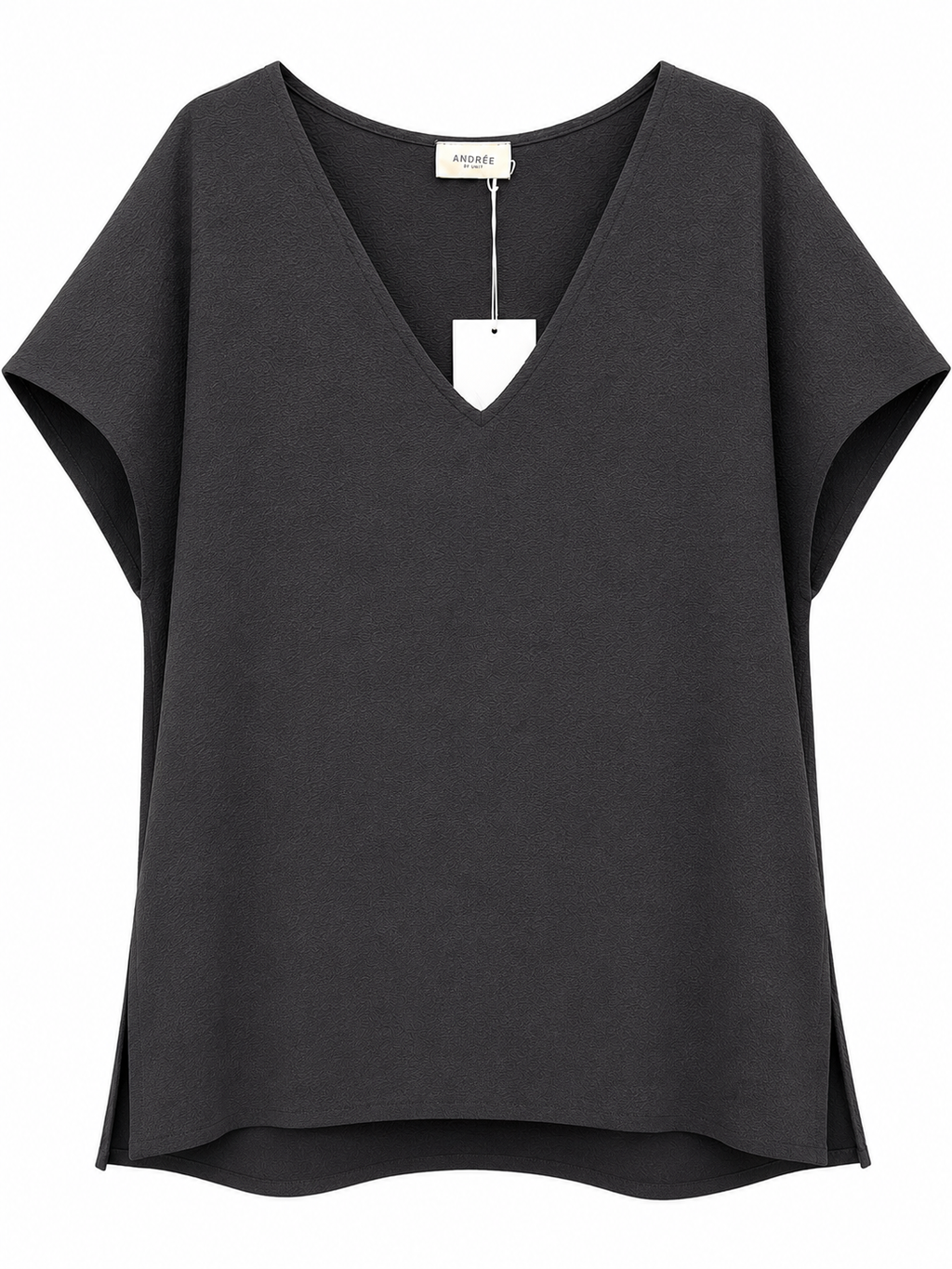Simply Chic Textured Blouse – Black
