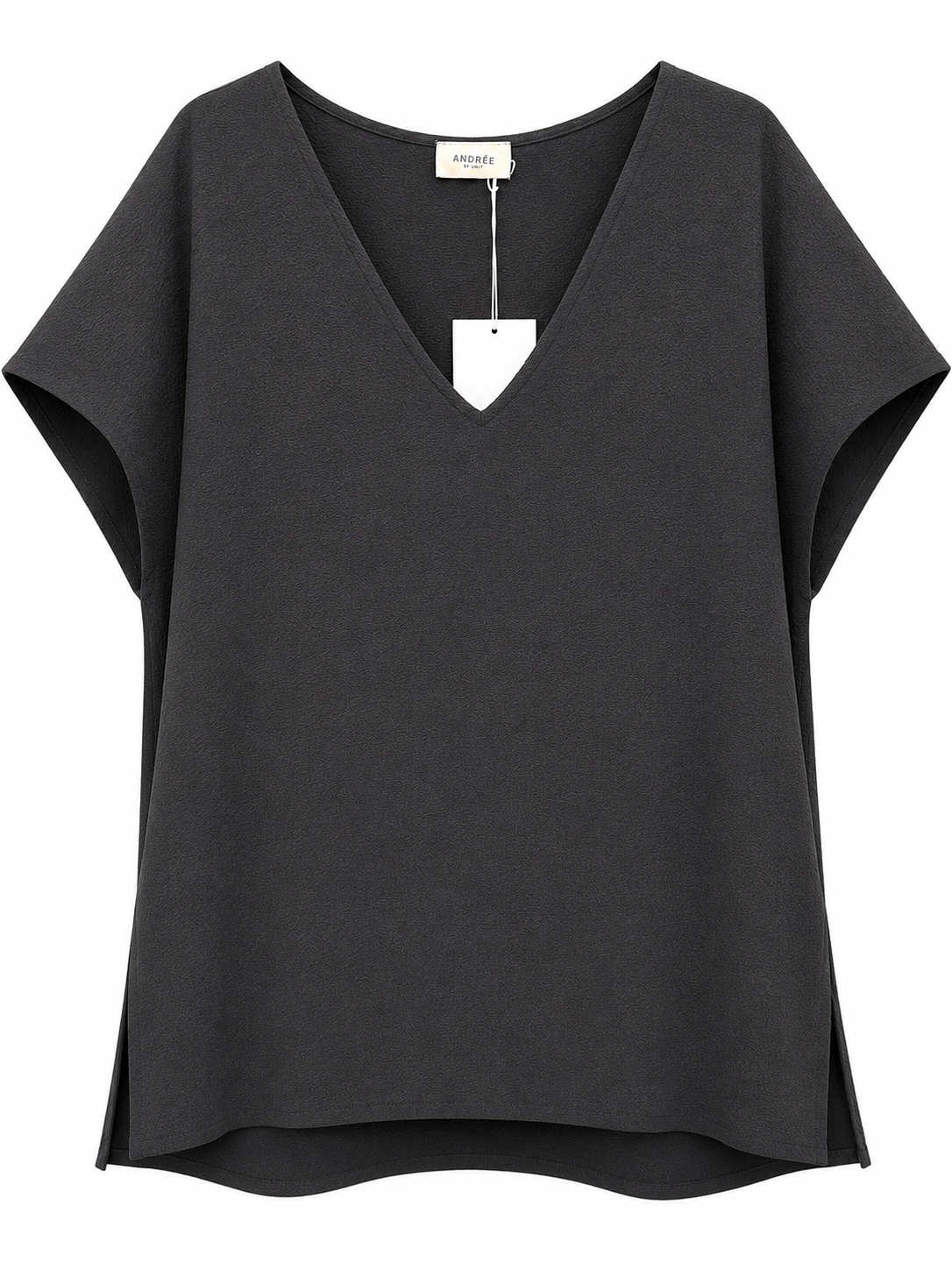 Simply Chic Textured Blouse – Black
