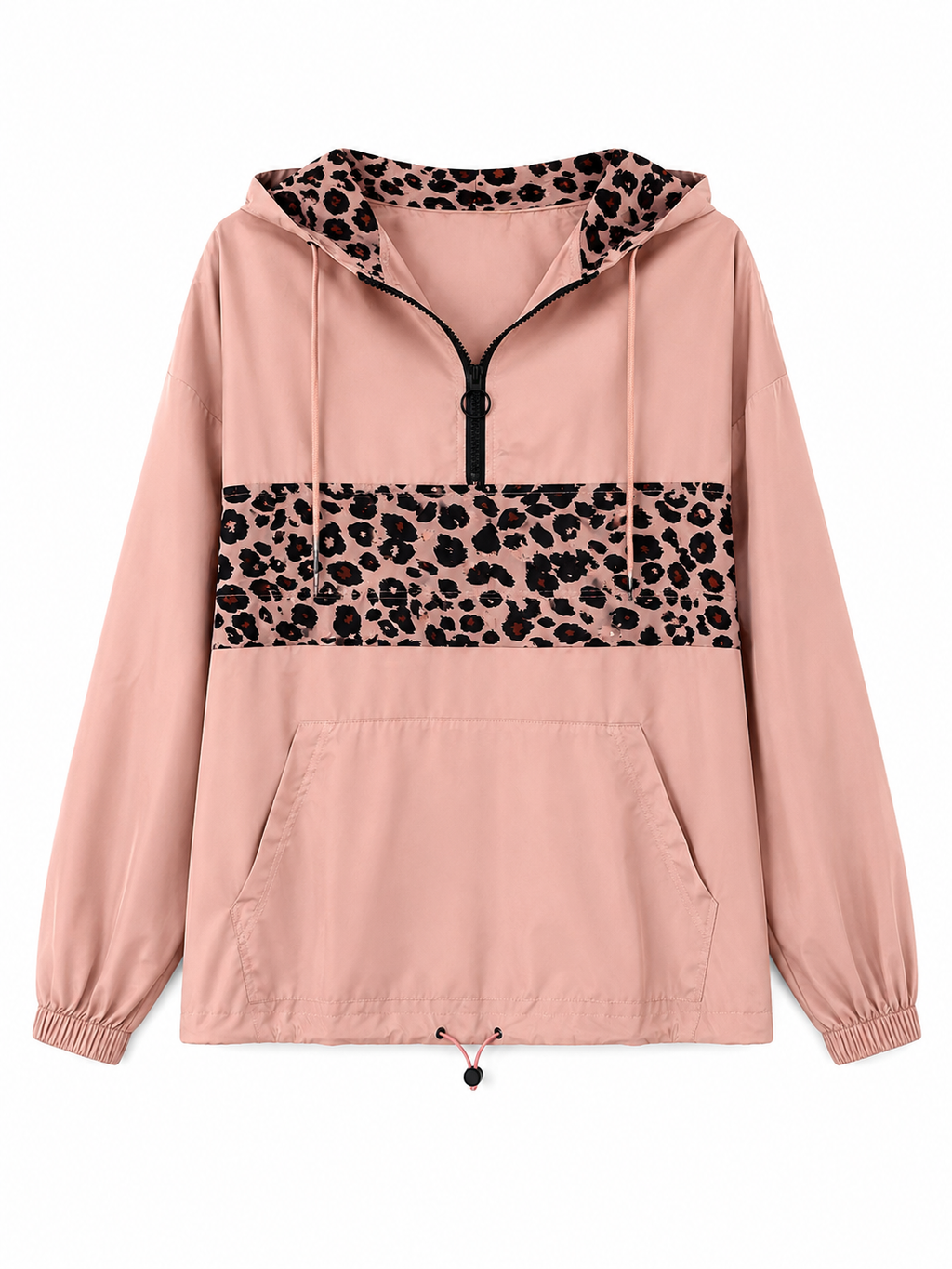 Blush Leopard Wind Breaker
