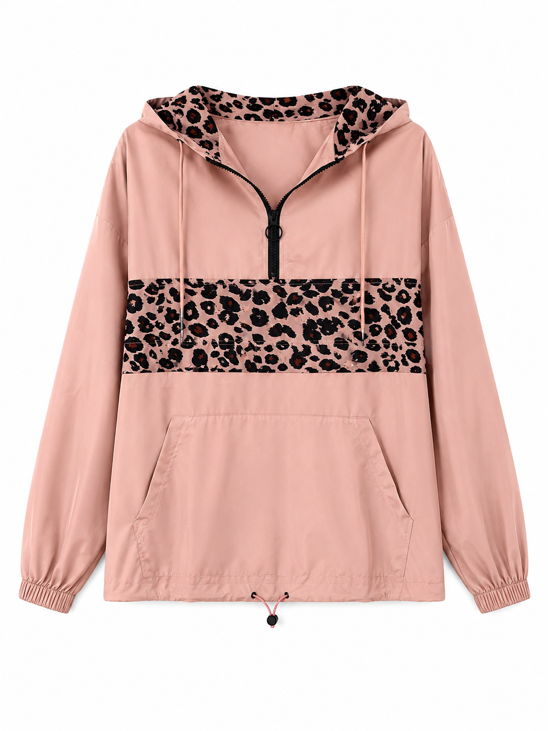 Blush Leopard Wind Breaker