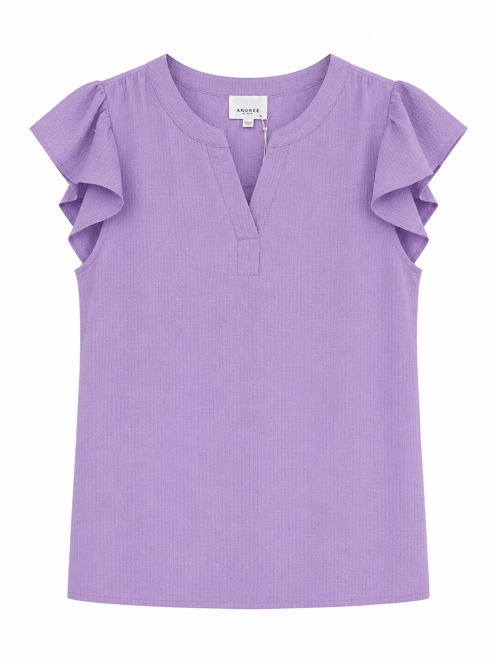 Lavender Ruffle Sleeve Blouse