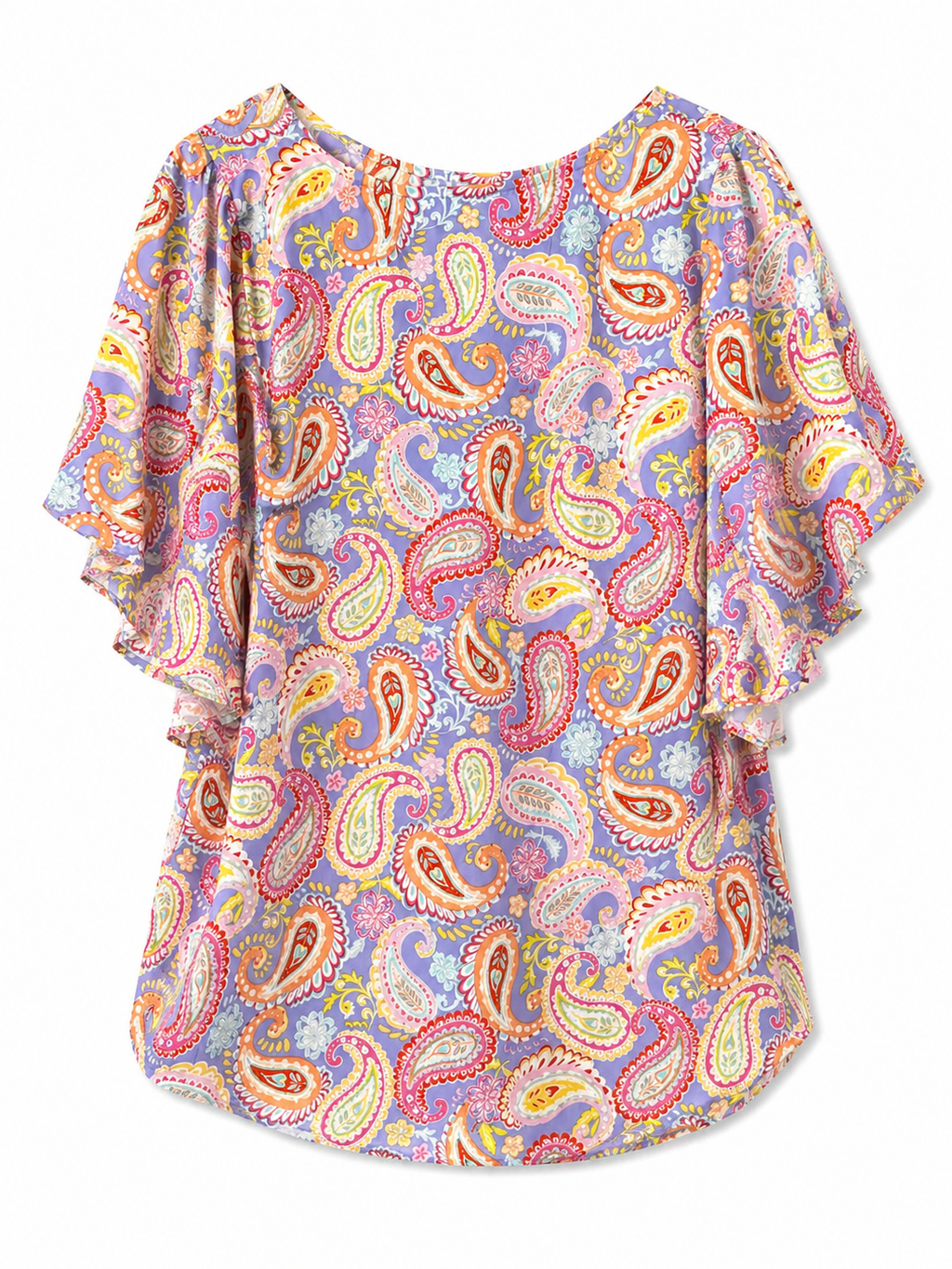 Lavender Paisley Print Blouse