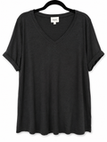 Everyday Essential V-Neck Top – Black