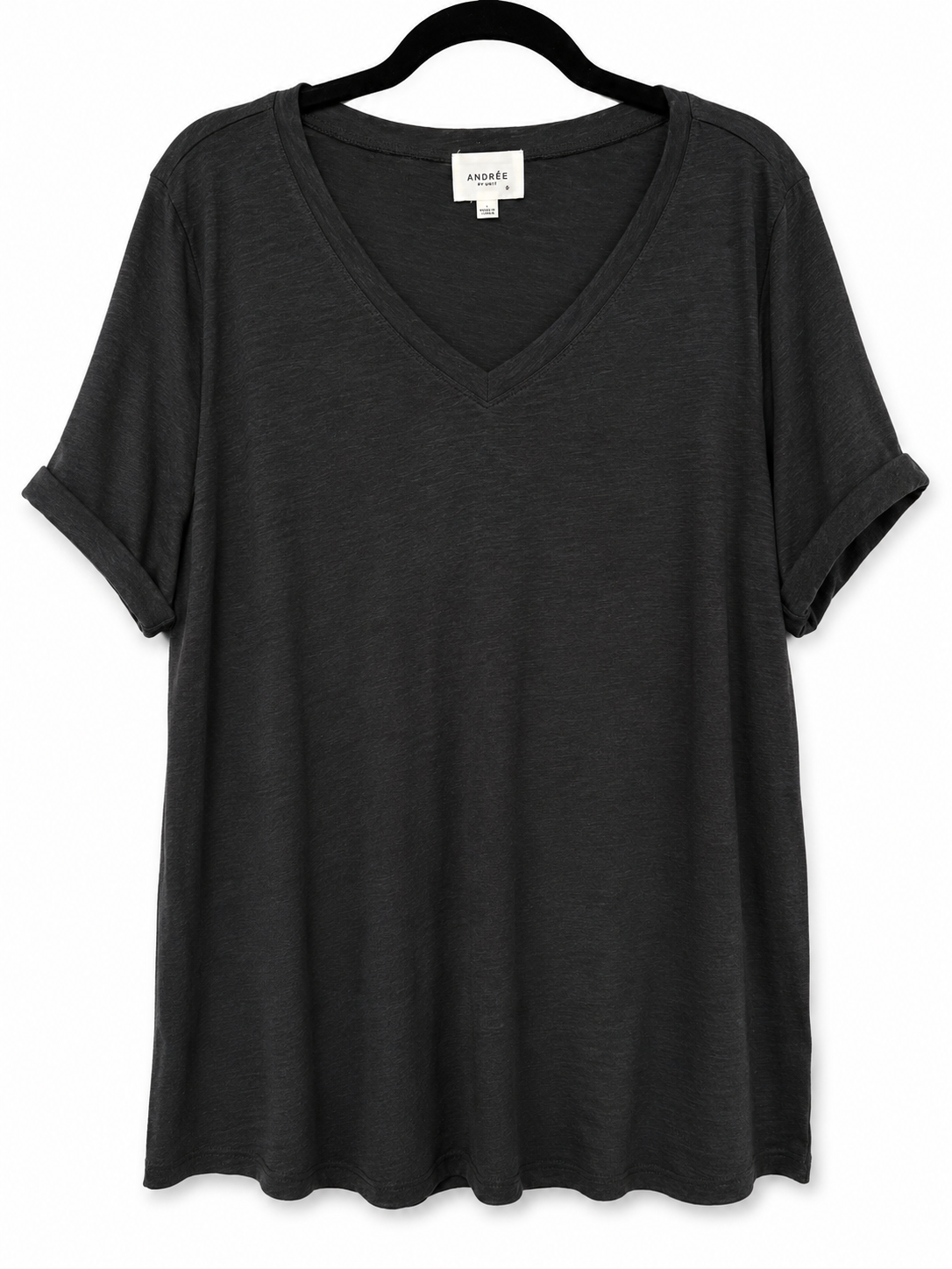 Basic Black V-Neck Top