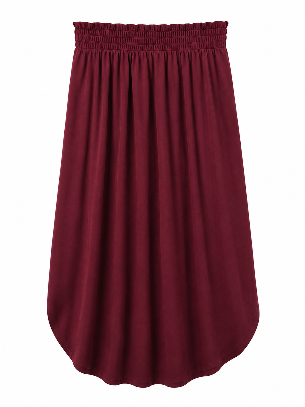 Burgundy Bliss Side Slit Maxi Skirt