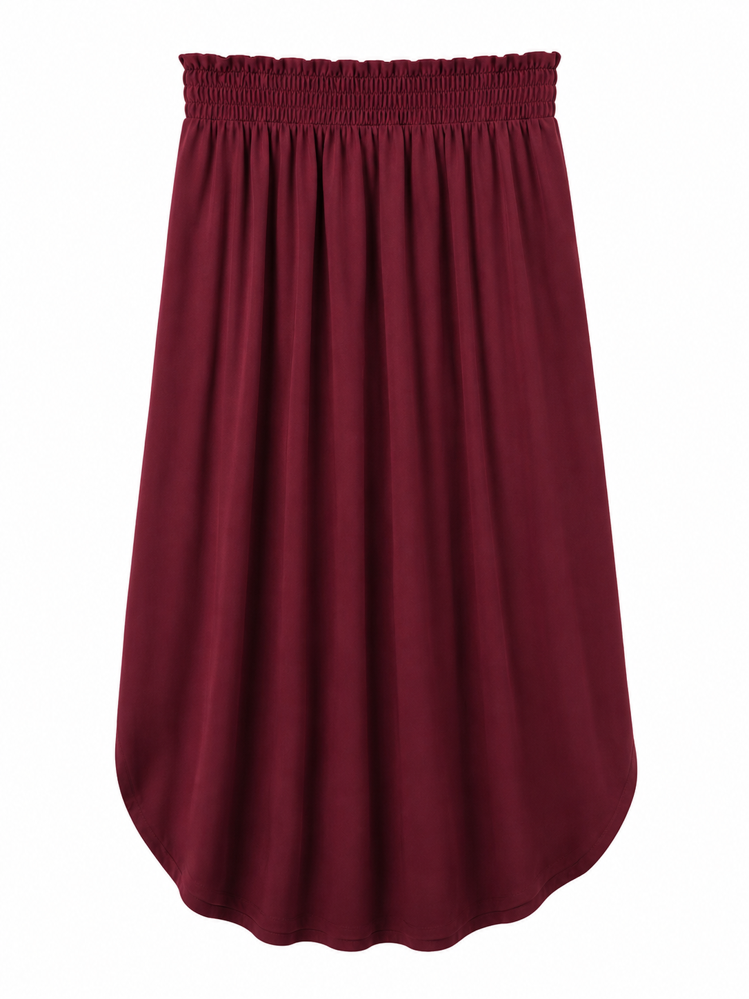 Burgundy Bliss Side Slit Maxi Skirt