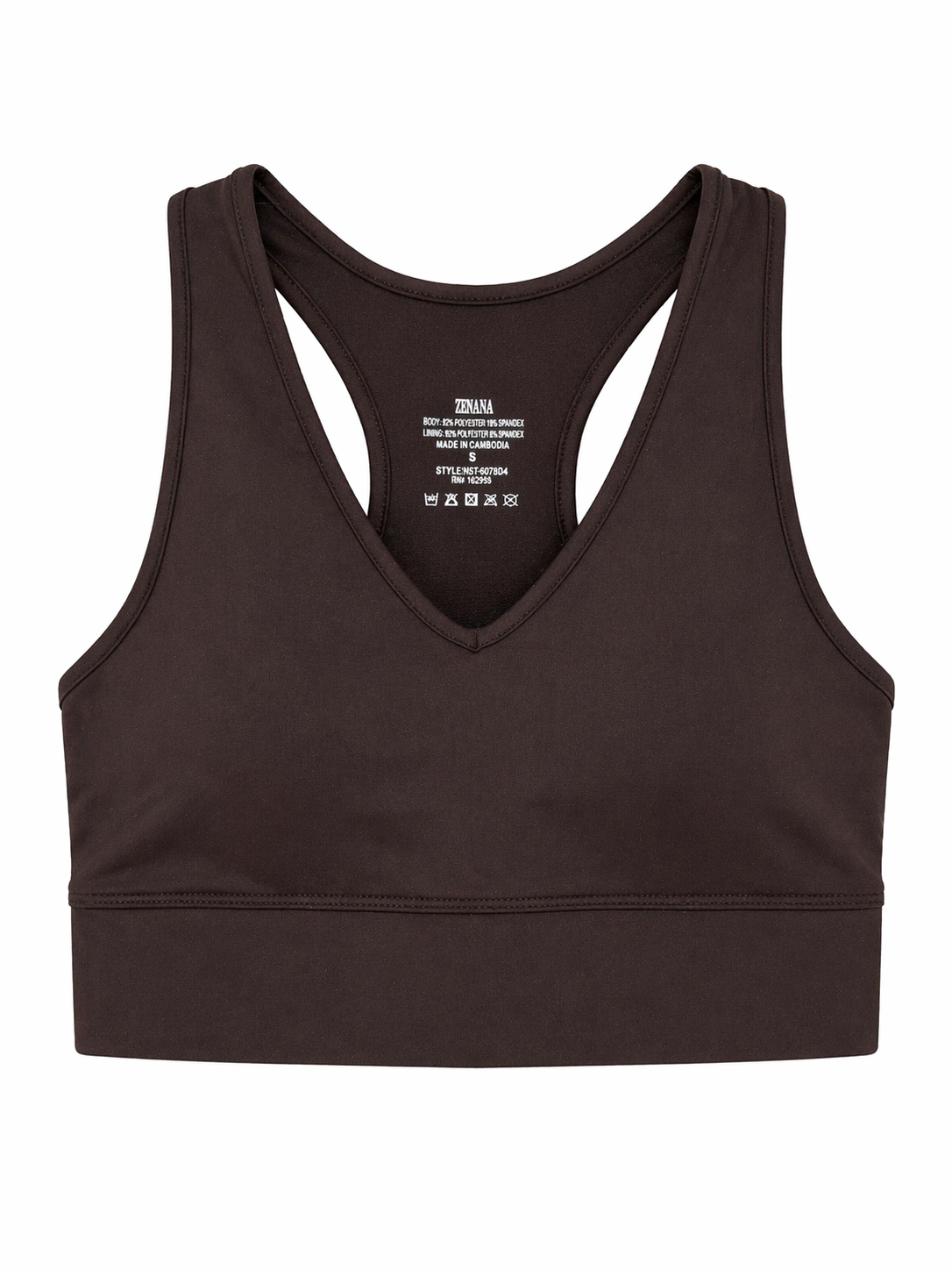 ZENANA Black Racerback Sports Bra