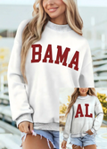 Reversible Game Day Mock Neck Sweatshirt: Light Grey / 65%Polyester+35%Cotton