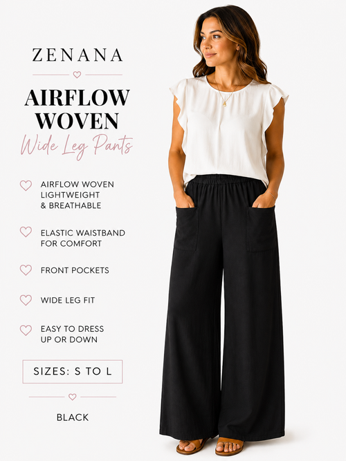 Black Airflow Woven Pant