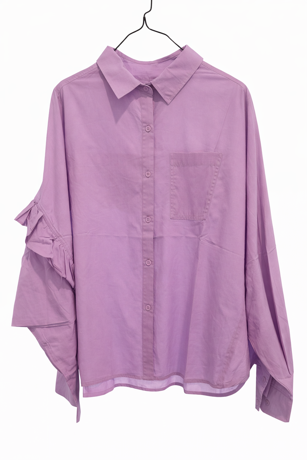 Lavender Ruffle Blouse – Soft & Flowy Fit- Only 1 Small Available