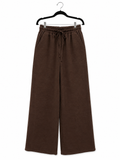 Zenana Brown Airflow Woven Wide Leg Pants