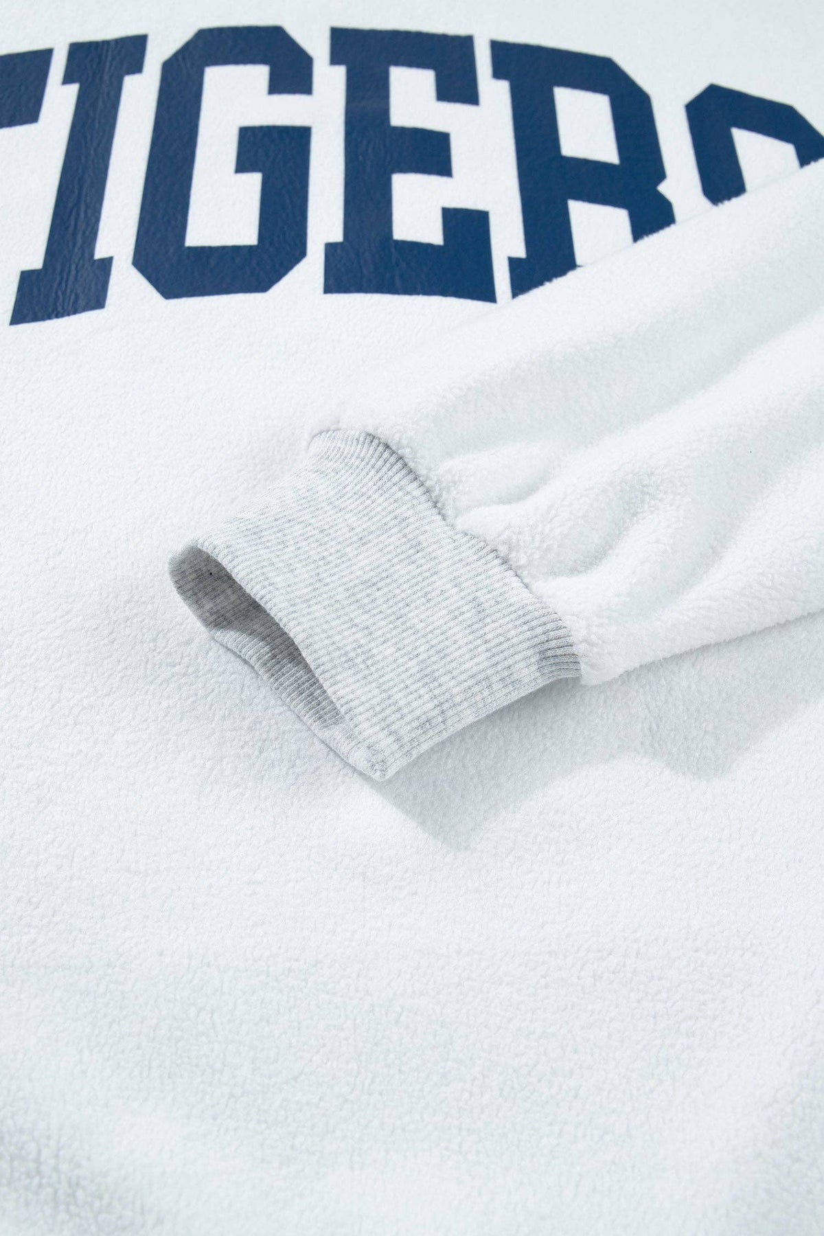 AU Tigers Reversible Game Day Mock Neck Sweatshirt: Light Grey / 65%Polyester+35%Cotton