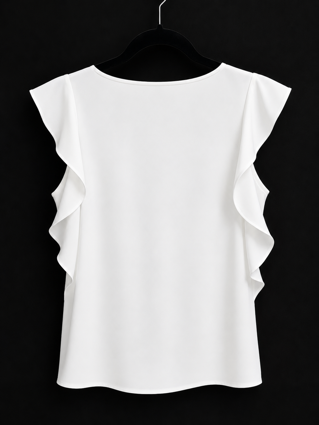 Les Amis White Ruffle Blouse
