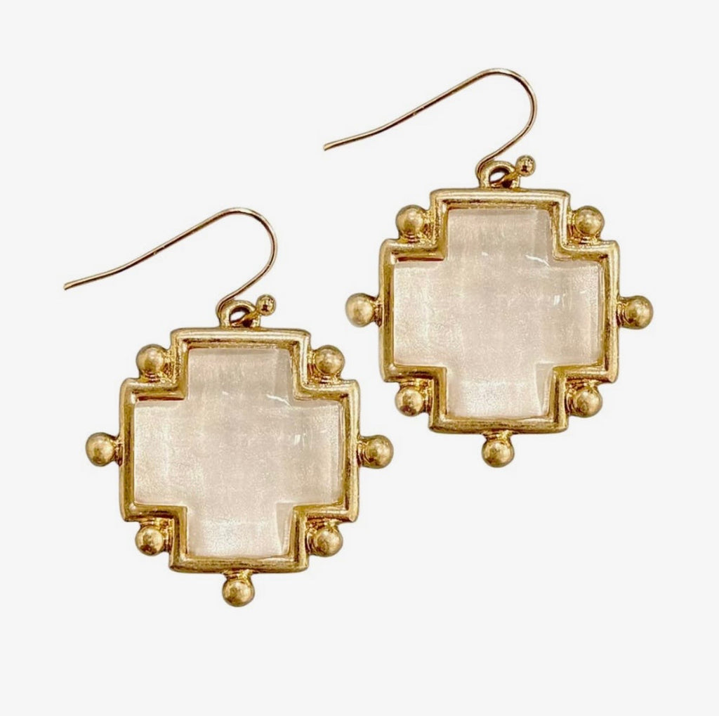 Genevieve Cross Earrings