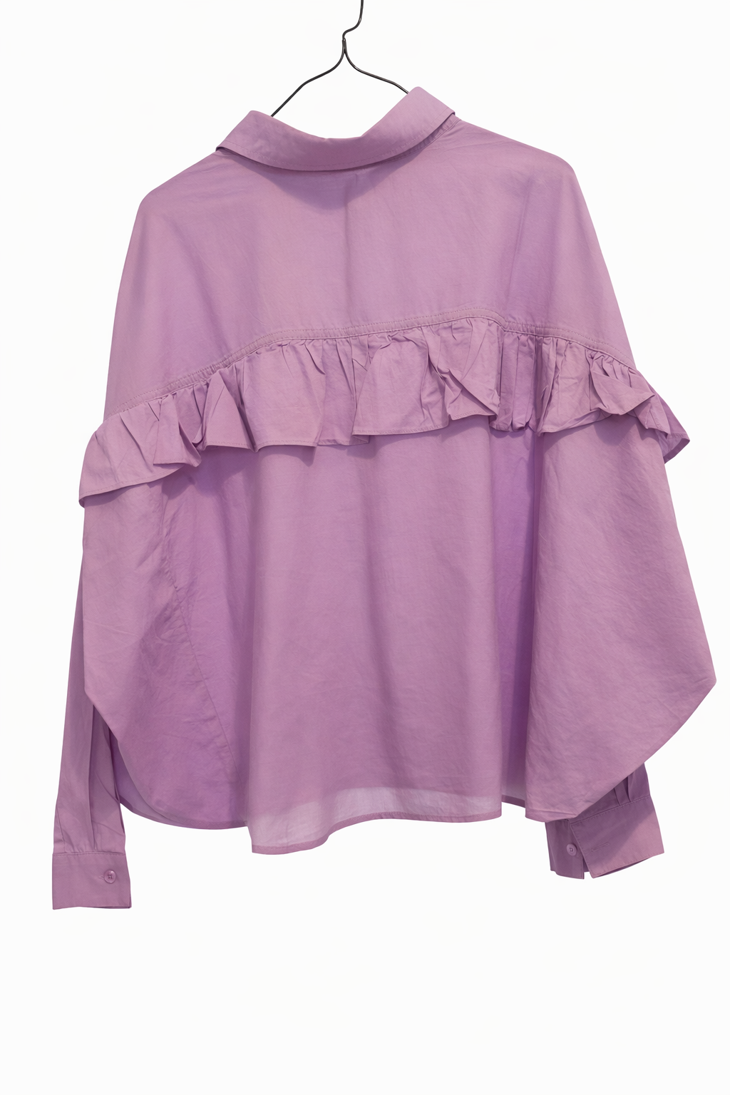 Lavender Ruffle Blouse – Soft & Flowy Fit- Only 1 Small Available