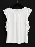 Les Amis White Ruffle Blouse