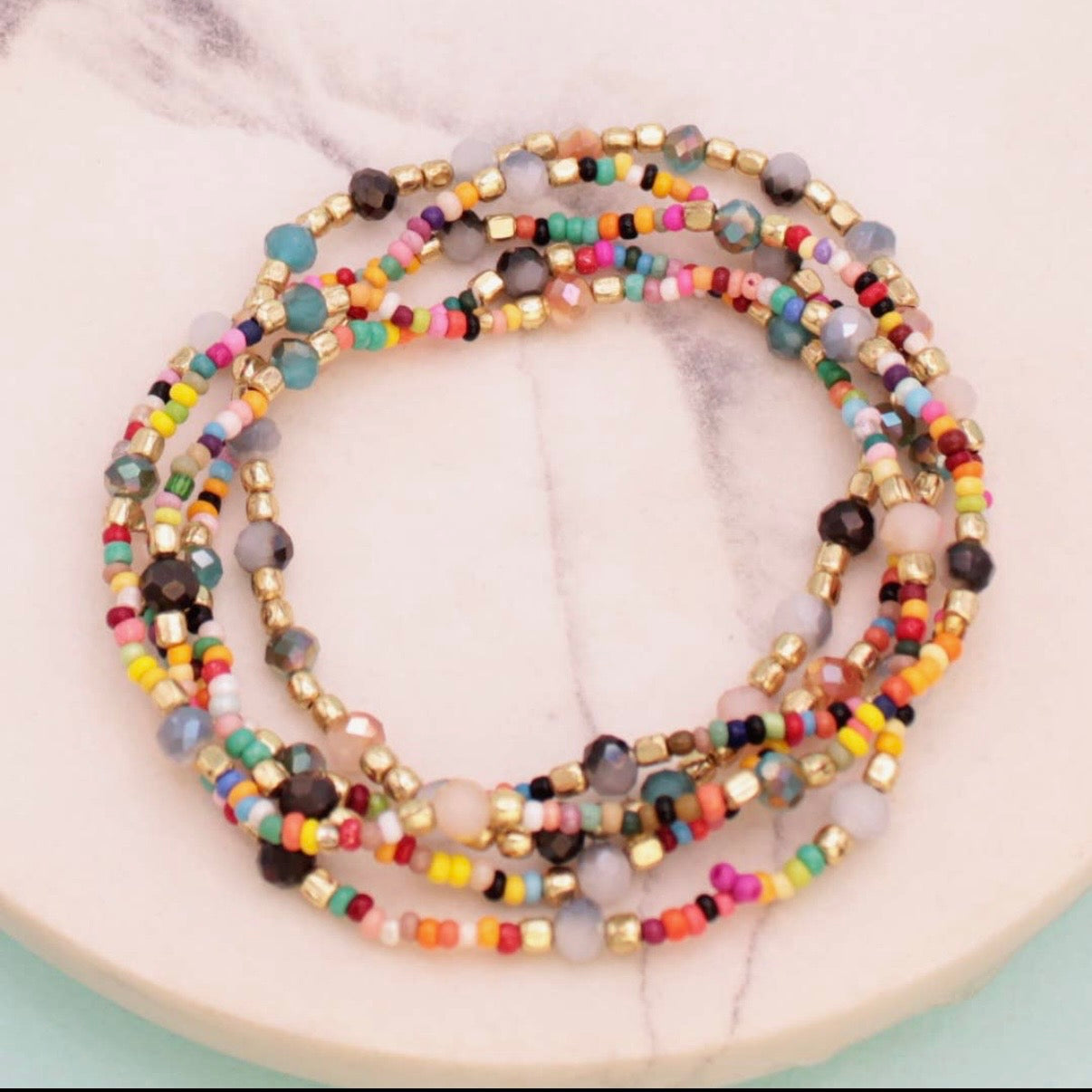 Candy Bowl Multi Bead
Stretch Bracelet Set