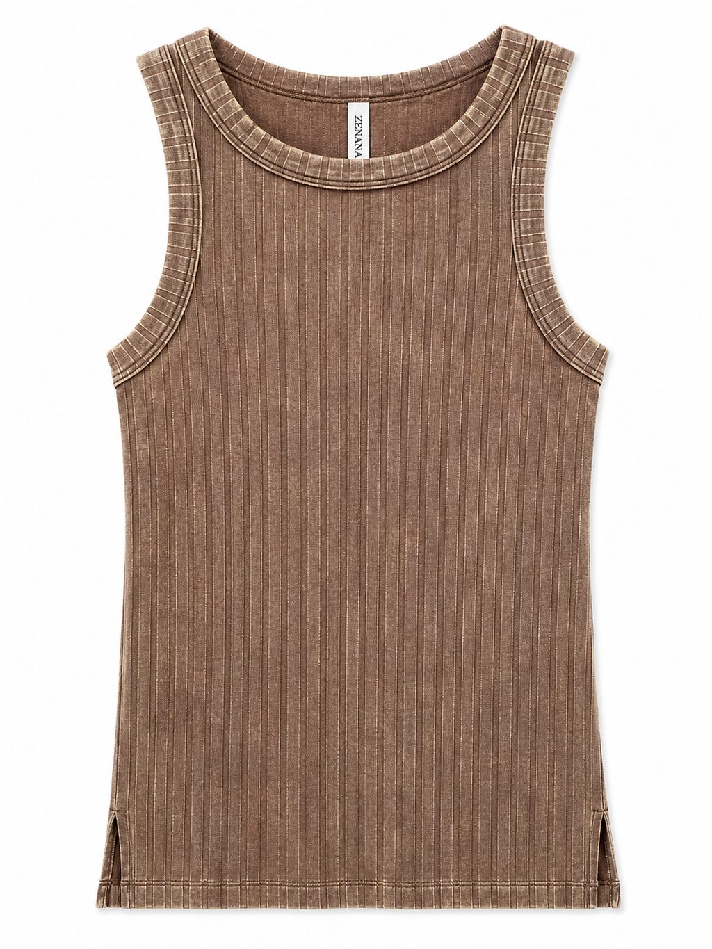 Mocha Ribbed Tank Top