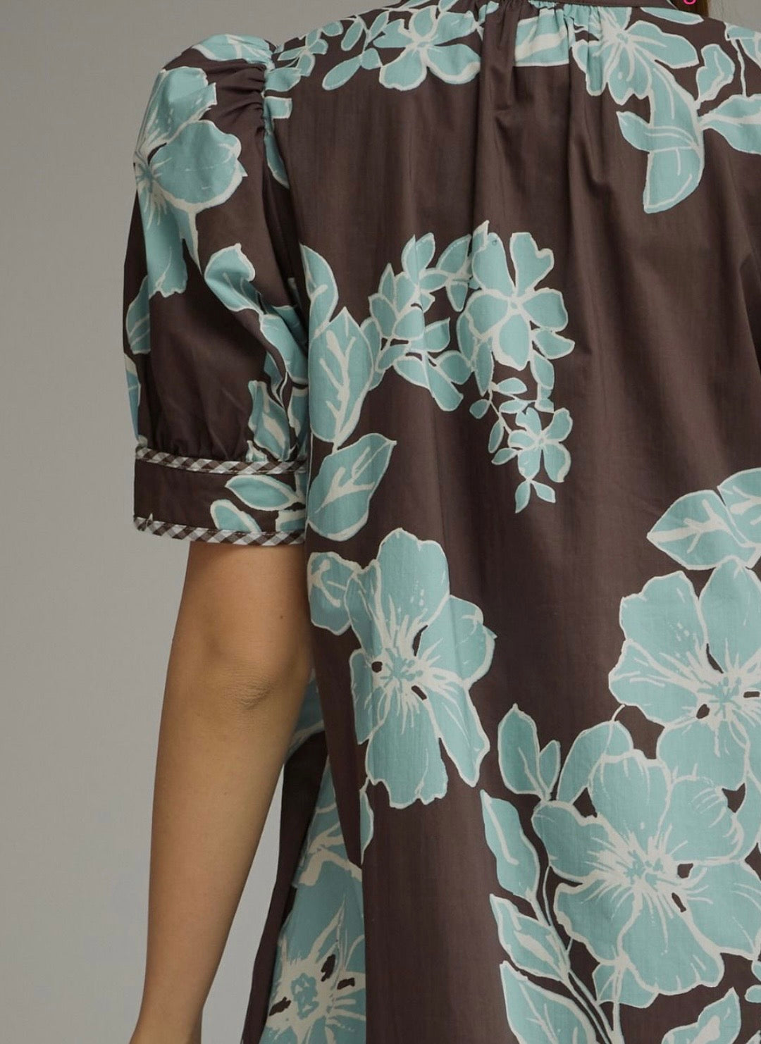 Chocolate Mint Garden Midi Dress