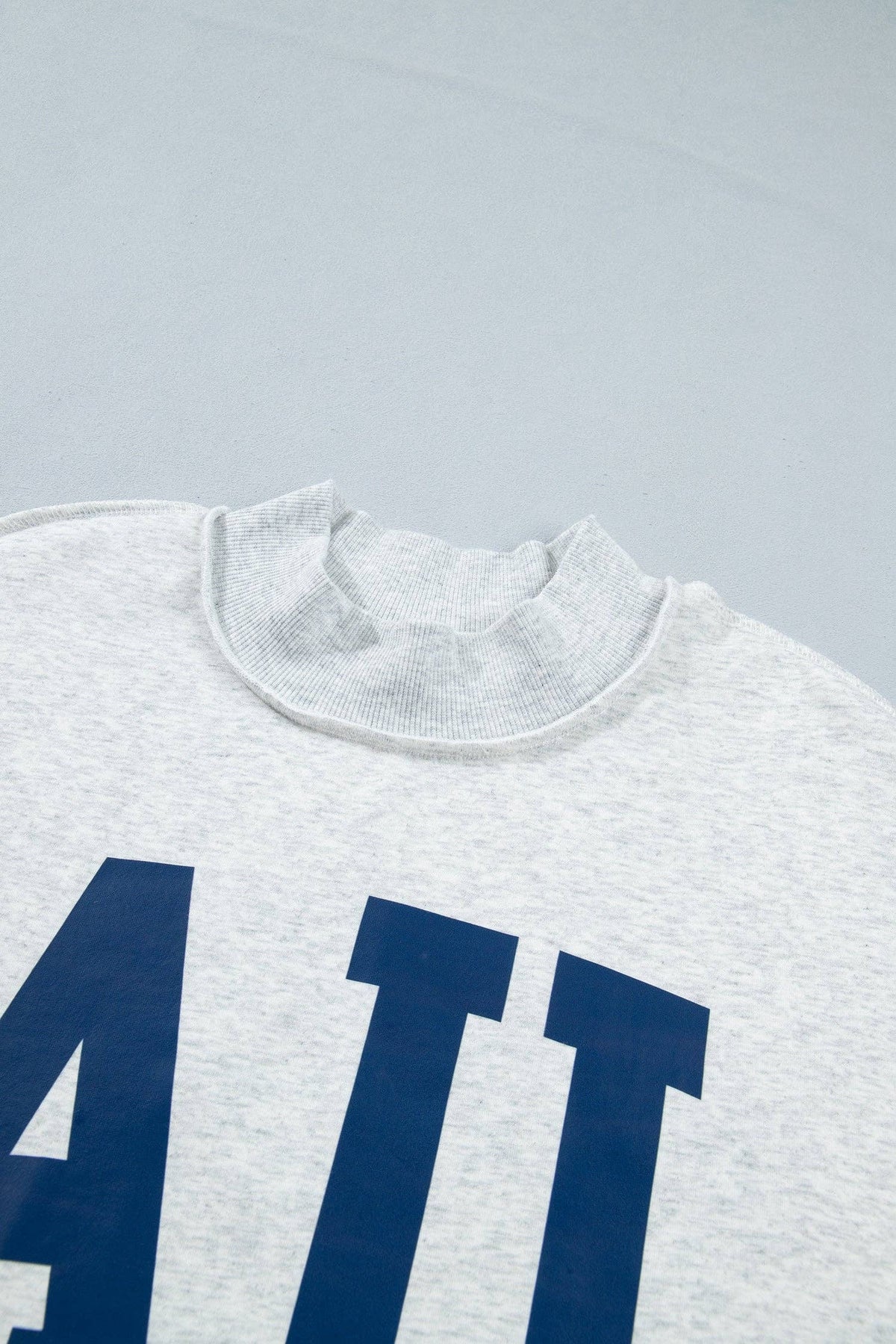 AU Tigers Reversible Game Day Mock Neck Sweatshirt: Light Grey / 65%Polyester+35%Cotton