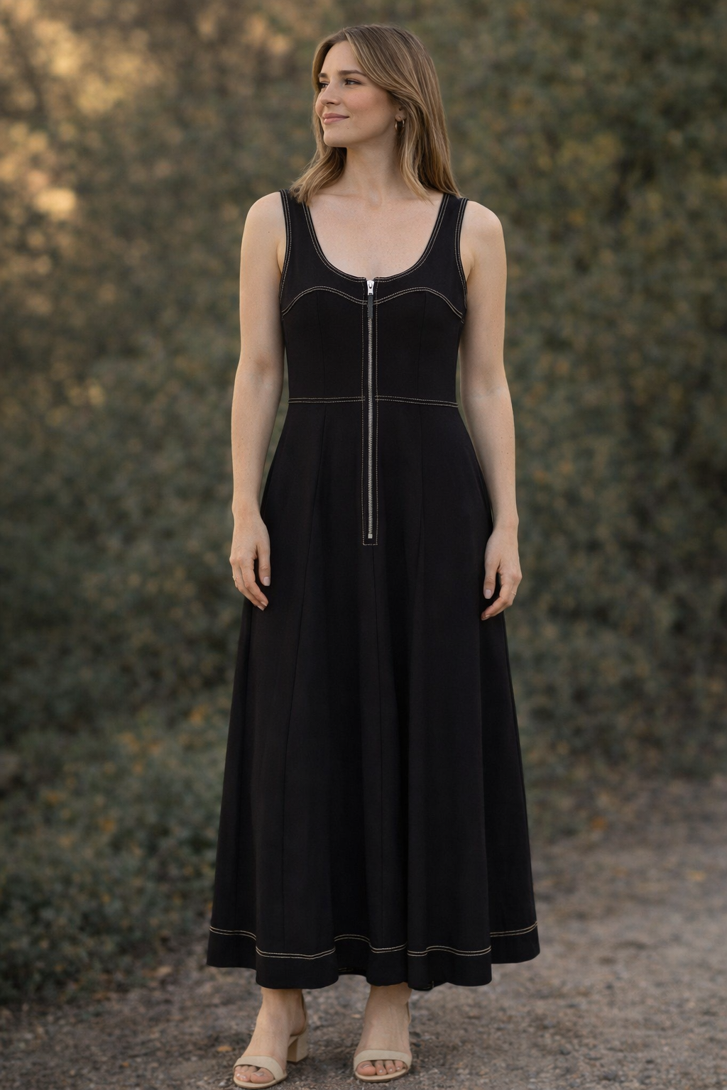 LOFT BLACK TANK DRESS