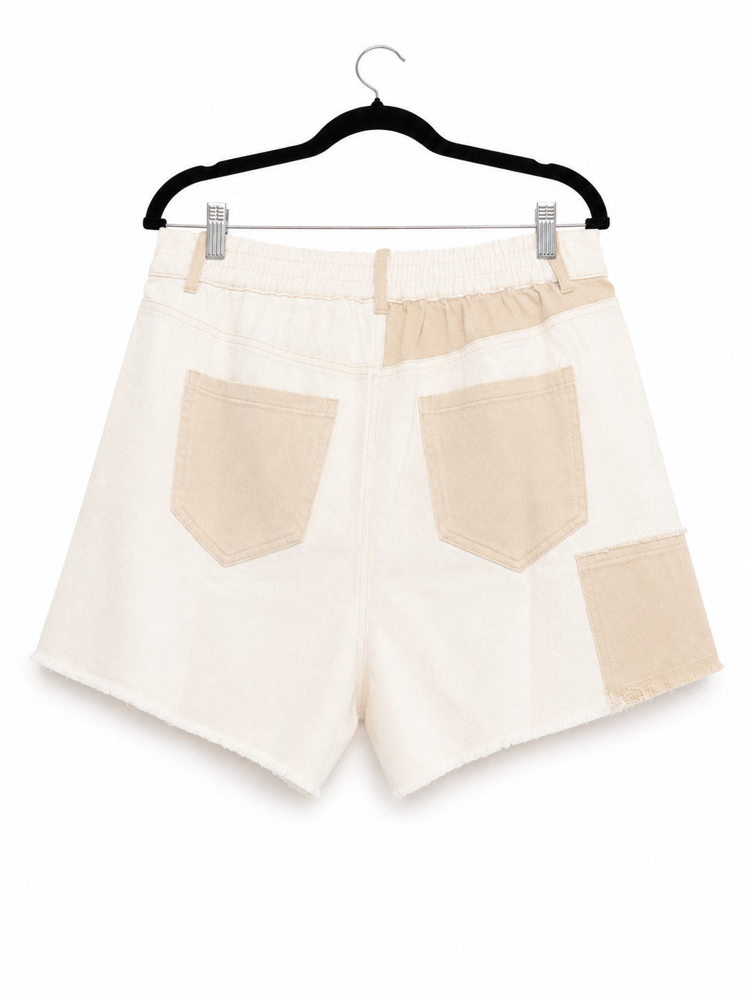 Patchwork Denim Shorts
