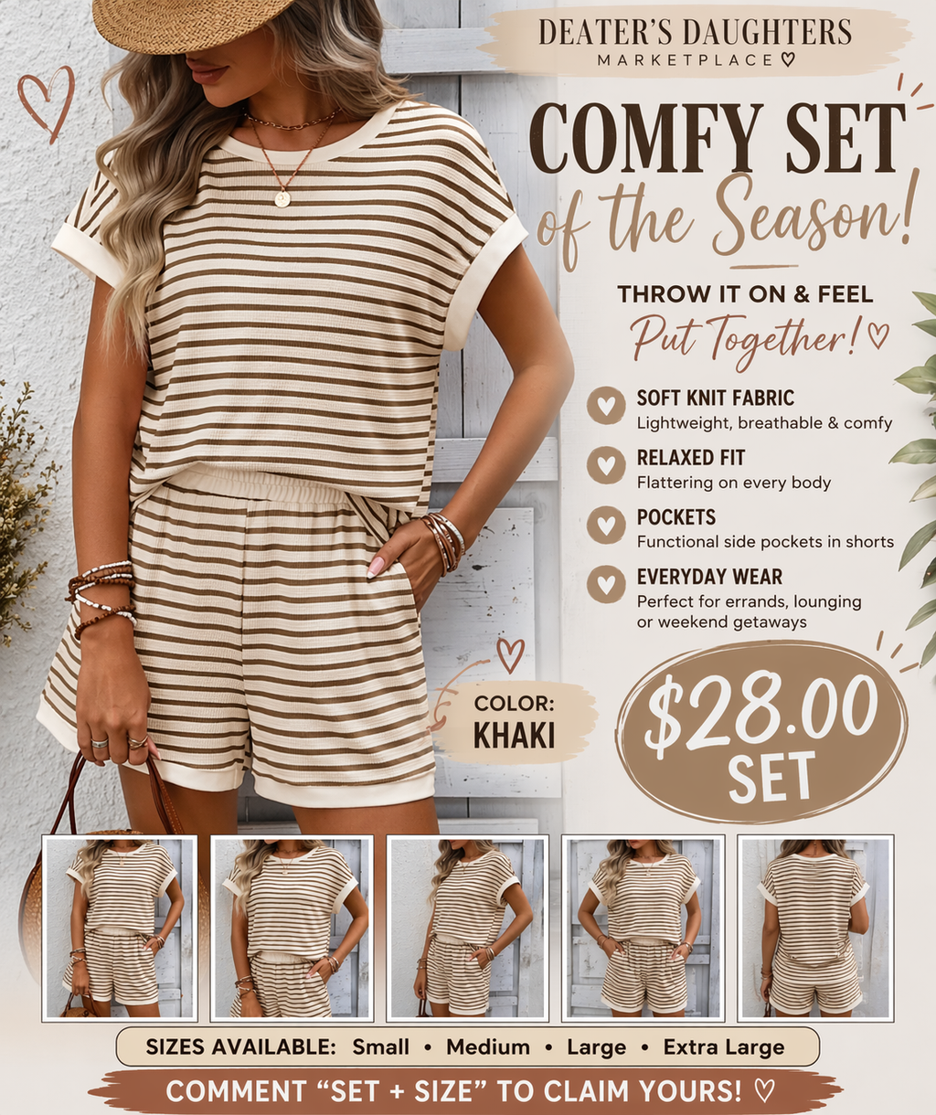 Striped Short Set