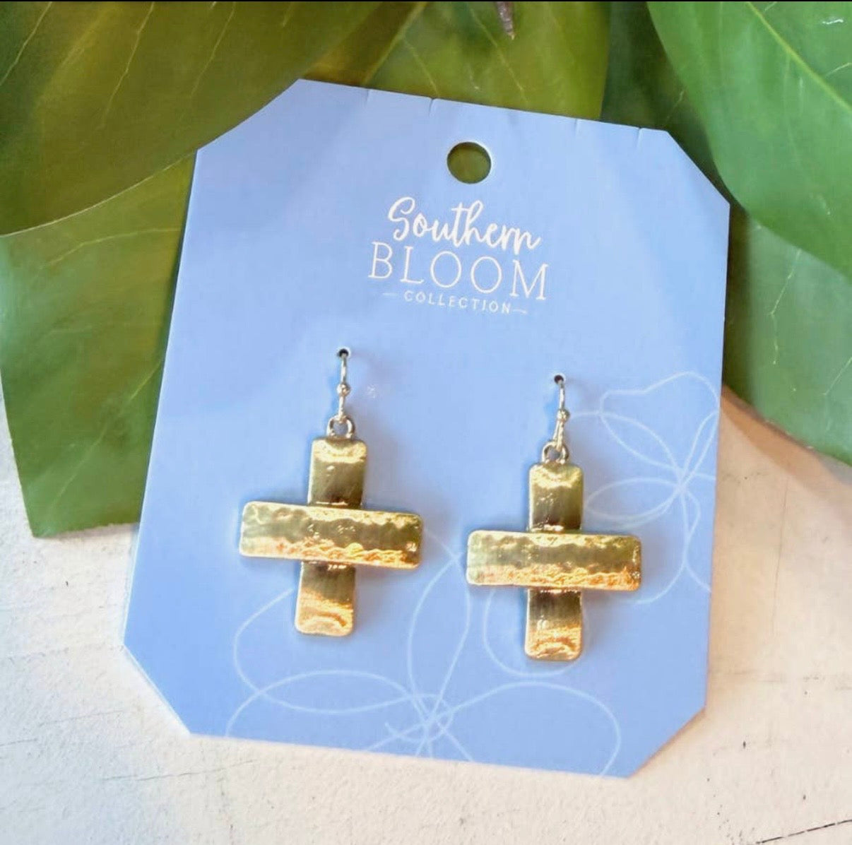 Modern Grace Cross Earrings