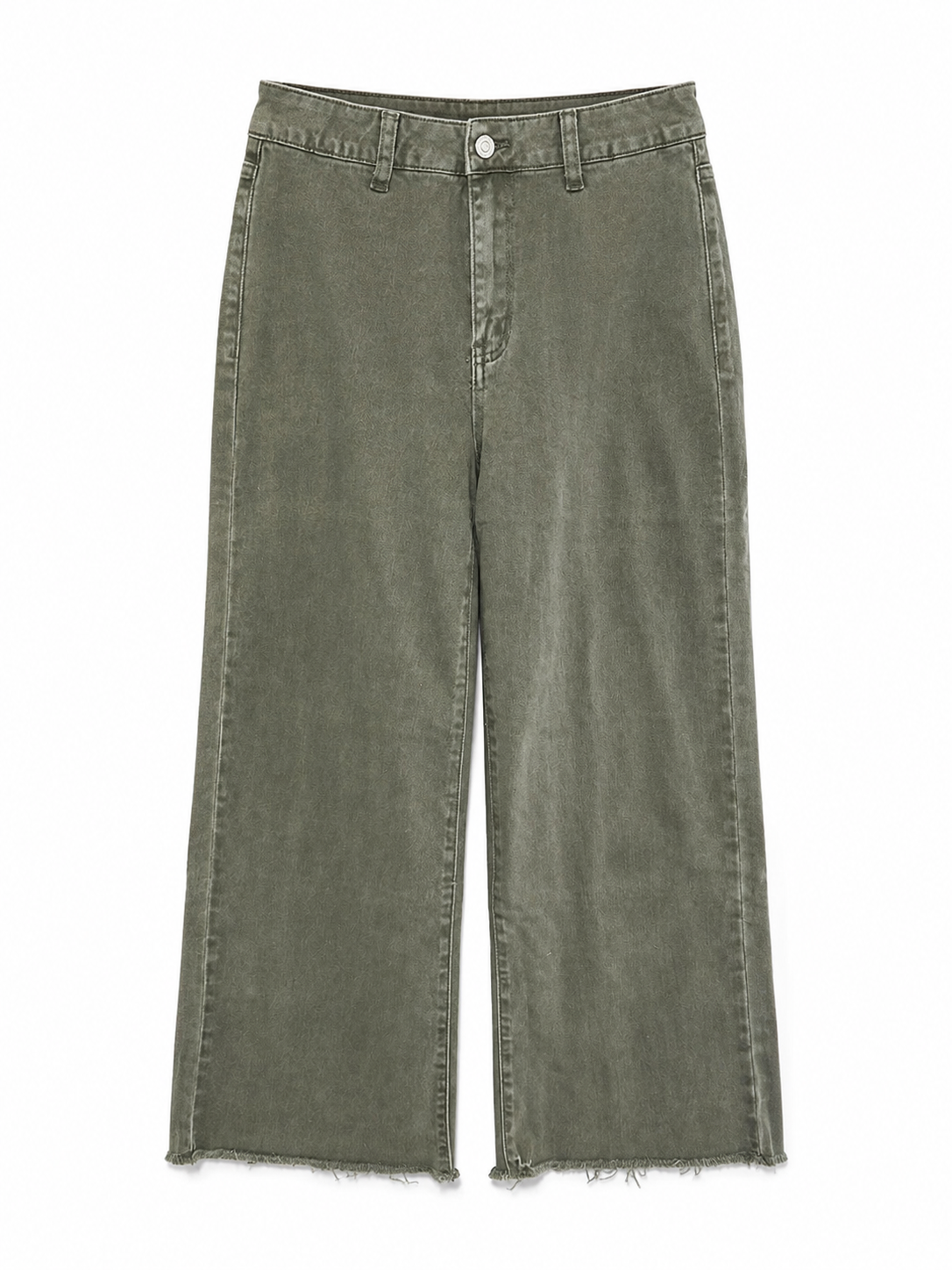 The Olive You Forever High-Rise Wide-Leg Jeans