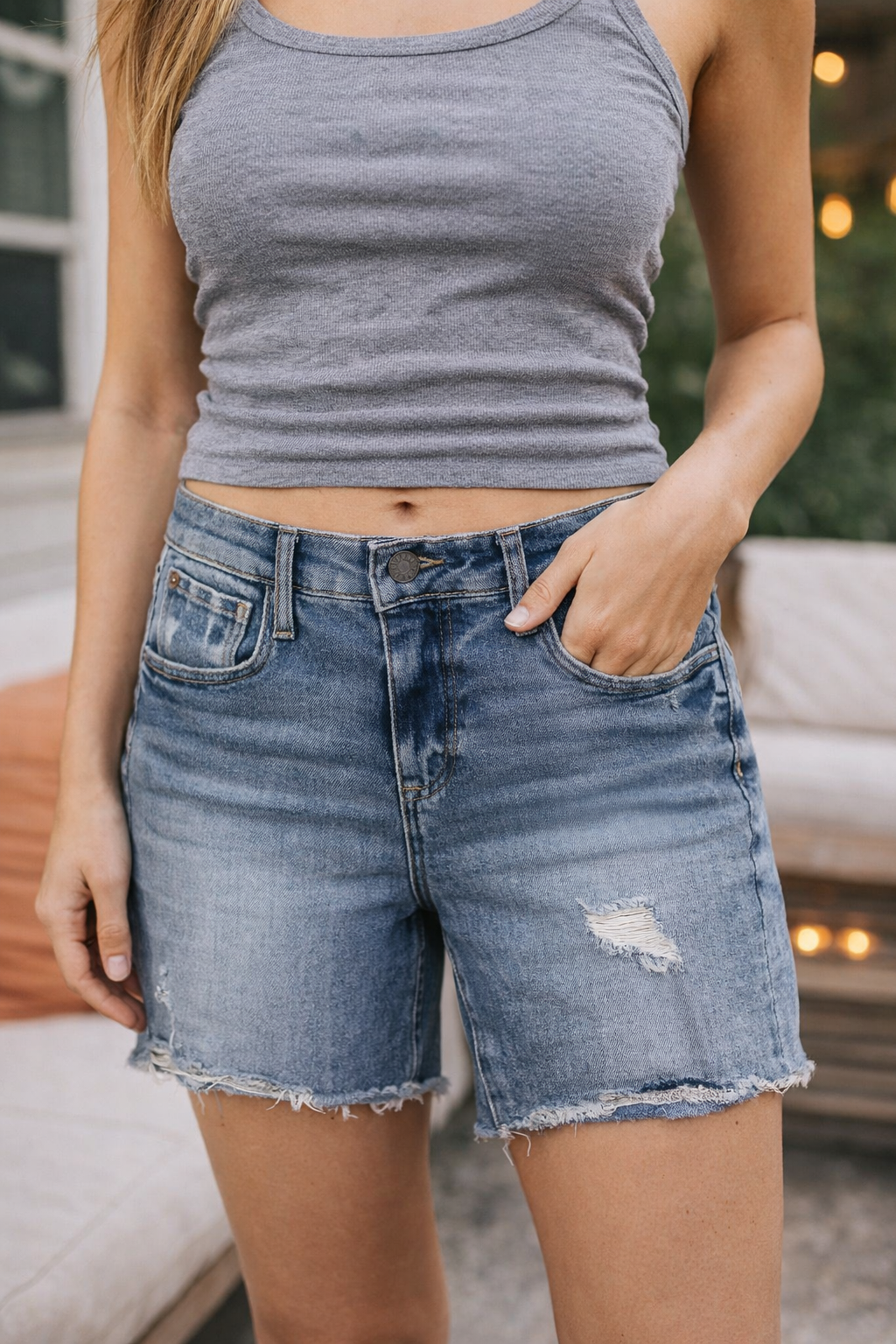 KUT From the Kloth Distressed Denim Shorts