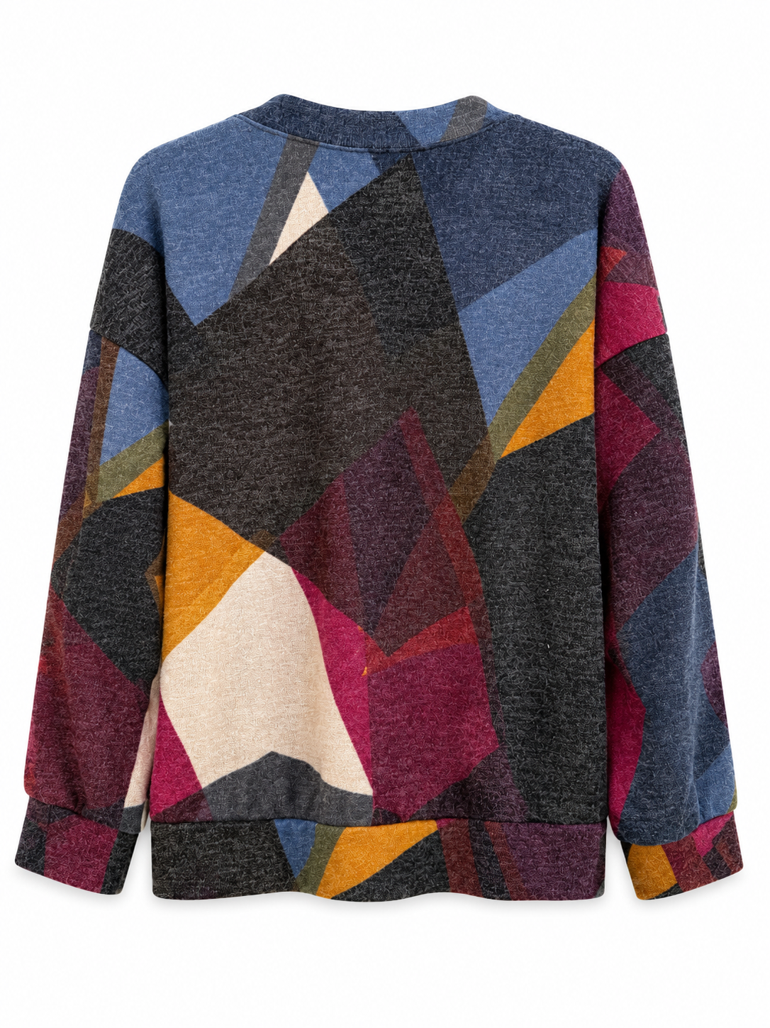Geometric V-Neck Sweater